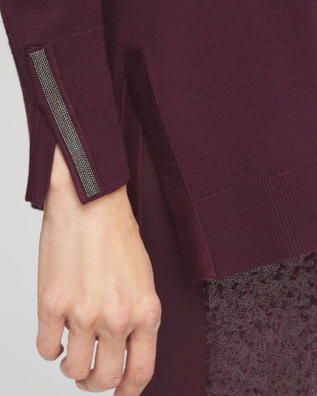 Embellished Crew Neck Sweater Tunic - image 4